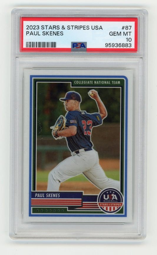 2023 Panini Stars & Stripes USA Baseball Paul Skenes #87 PSA 10