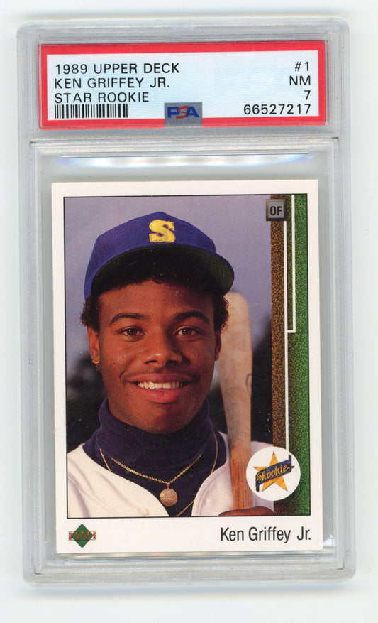 1989 Upper Deck Ken Griffey Jr. #1 Seattle Mariners PSA 7