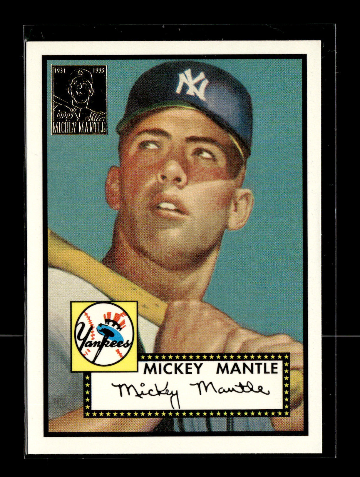 1996 Topps Mickey Mantle #2 Mickey Mantle Commemorative Reprints : Green New York Yankees