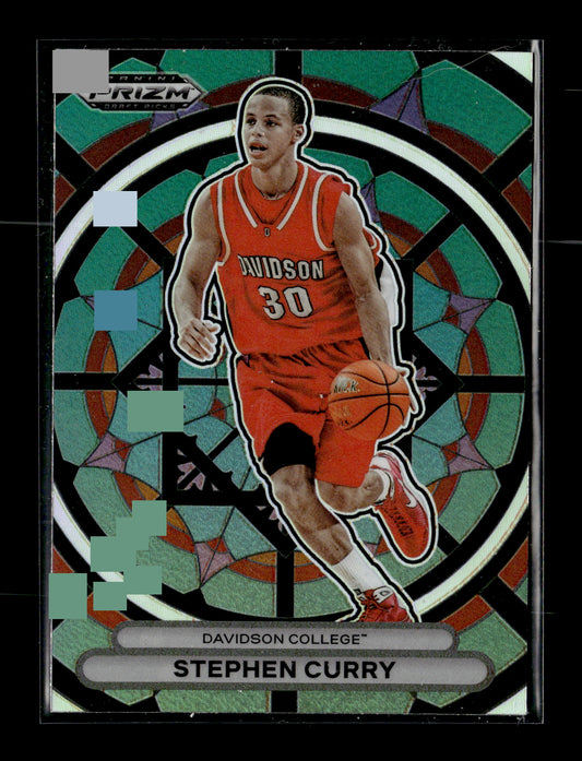 2023 Panini Prizm Draft Picks Stephen Curry #14 Stained Glass Davidson Wildcats