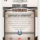 2005 Donruss Gridiron Gear Edgerrin James #P-18 Performers Jerseys Name Plate #/50 Indianapolis Colts