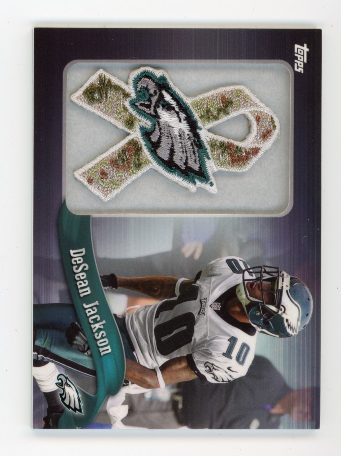2013 Topps DeSean Jackson #PR-DJ Ribbons NFL Camo Logo Philadelphia Eagles