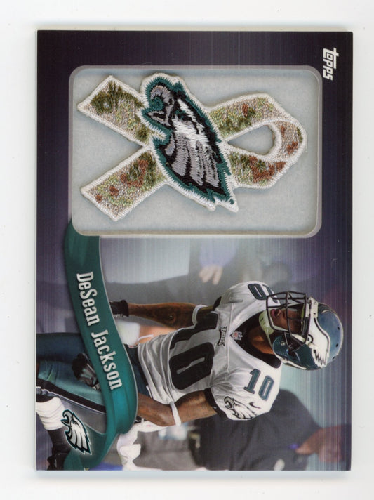 2013 Topps DeSean Jackson #PR-DJ Ribbons NFL Camo Logo Philadelphia Eagles