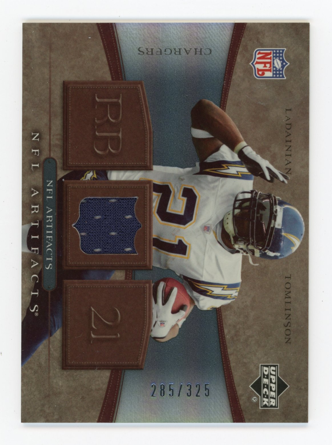 2007 Upper Deck Artifacts LaDainian Tomlinson #NFL-LT NFL Artifacts #/325 San Diego Chargers