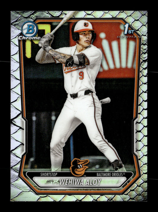 2026 Bowman Wehiwa Aloy #BCP-135 Chrome Prospects Reptilian Refractor Baltimore Orioles