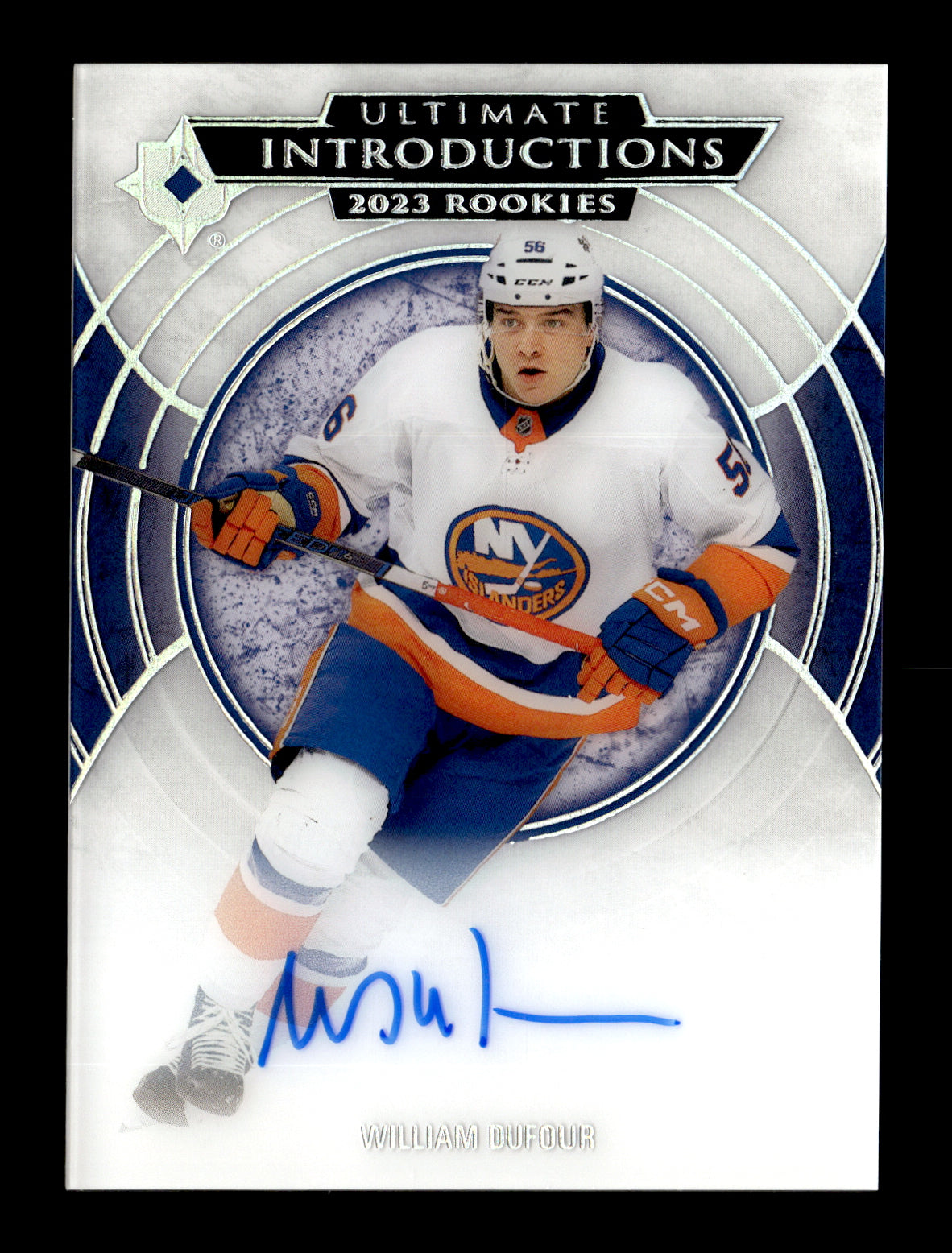 2023-24 Upper Deck Ultimate Collection William Dufour #UI-63 Ultimate Introductions Autographs New York Islanders