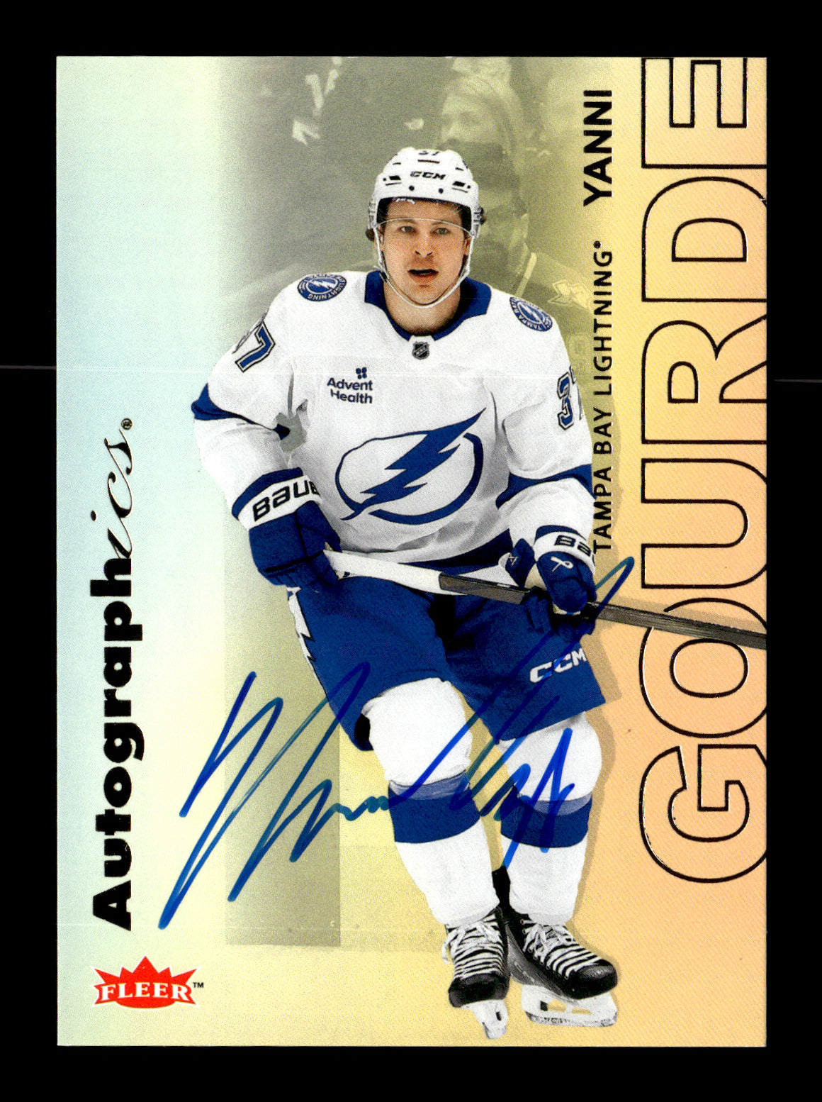 2025-26 Flair Yanni Gourde #A-YG Autographics Tampa Bay Lightning