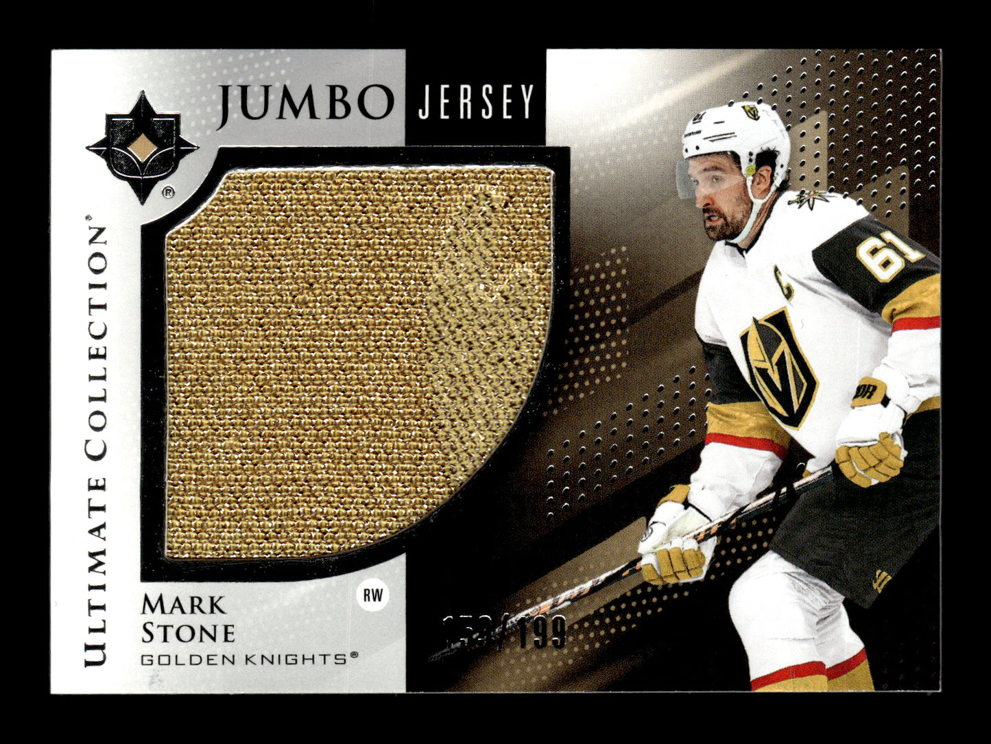 2024-25 Upper Deck Ultimate Collection Mark Stone #38 Jumbo Jersey #/199 Vegas Golden Knights