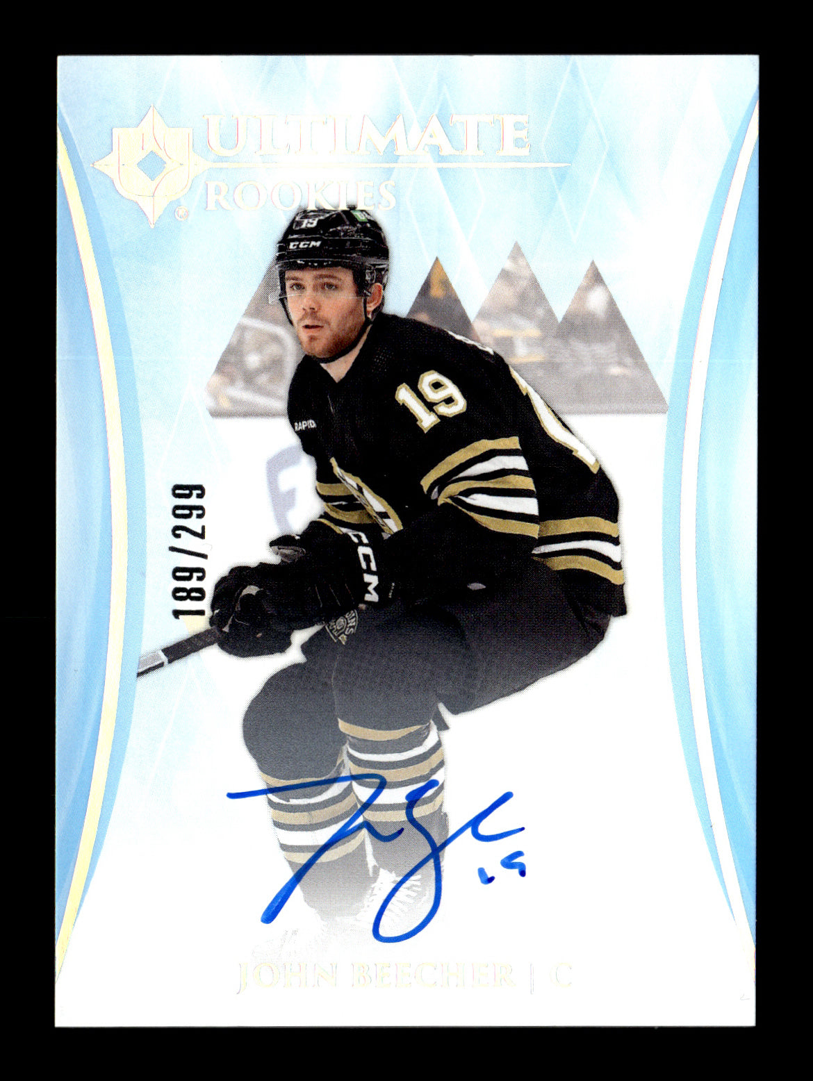 2023-24 Upper Deck Ultimate Collection John Beecher #131 #/299 Boston Bruins