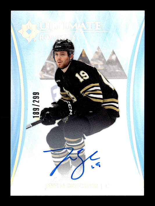 2023-24 Upper Deck Ultimate Collection John Beecher #131 #/299 Boston Bruins