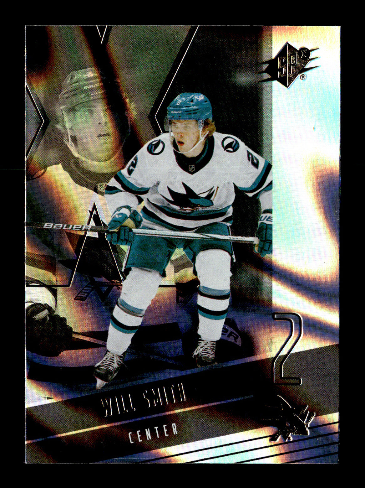 2025-26 SPx Will Smith #74 Gold San Jose Sharks