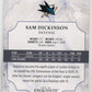 2025-26 Upper Deck Black Diamond Sam Dickinson #R-SD Exquisite Collection Rookies Gold Spectrum #/25 San Jose Sharks