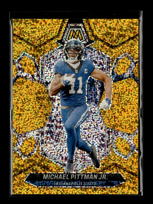 2024 Panini Mosaic Michael Pittman Jr. #94 Gold Sparkle #/24 Indianapolis Colts