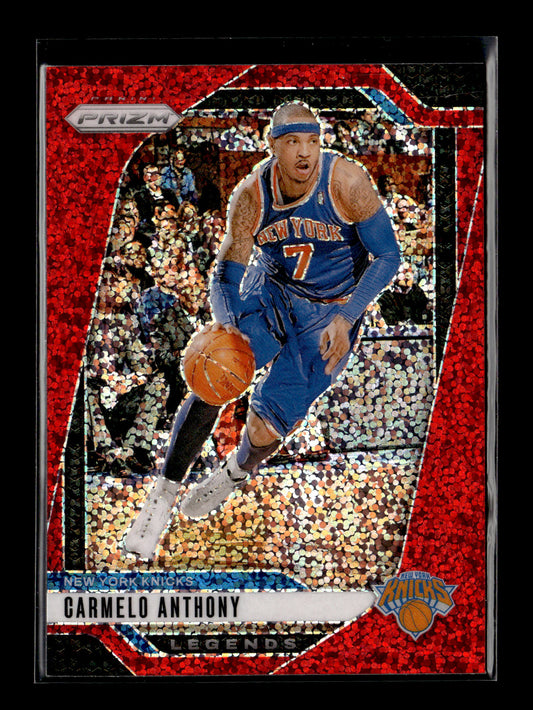 2024-25 Panini Prizm Carmelo Anthony #285 Prizms Red Sparkle New York Knicks