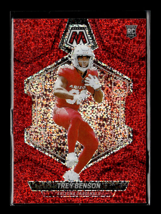 2024 Panini Mosaic Trey Benson #360 Red Sparkle Arizona Cardinals