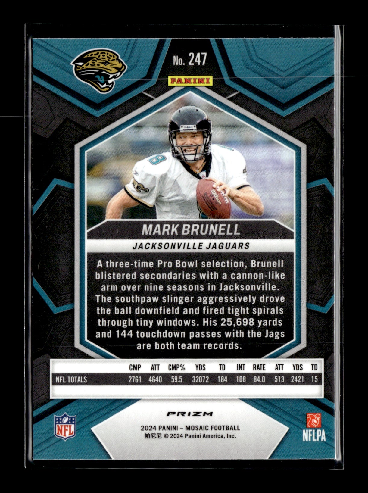 2024 Panini Mosaic Mark Brunell #247 Red Sparkle Jacksonville Jaguars