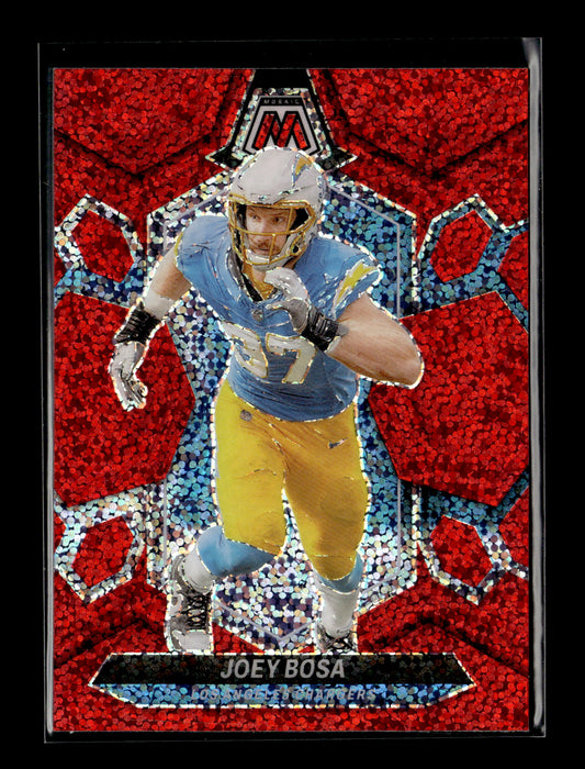 2024 Panini Mosaic Joey Bosa #124 Red Sparkle Los Angeles Chargers