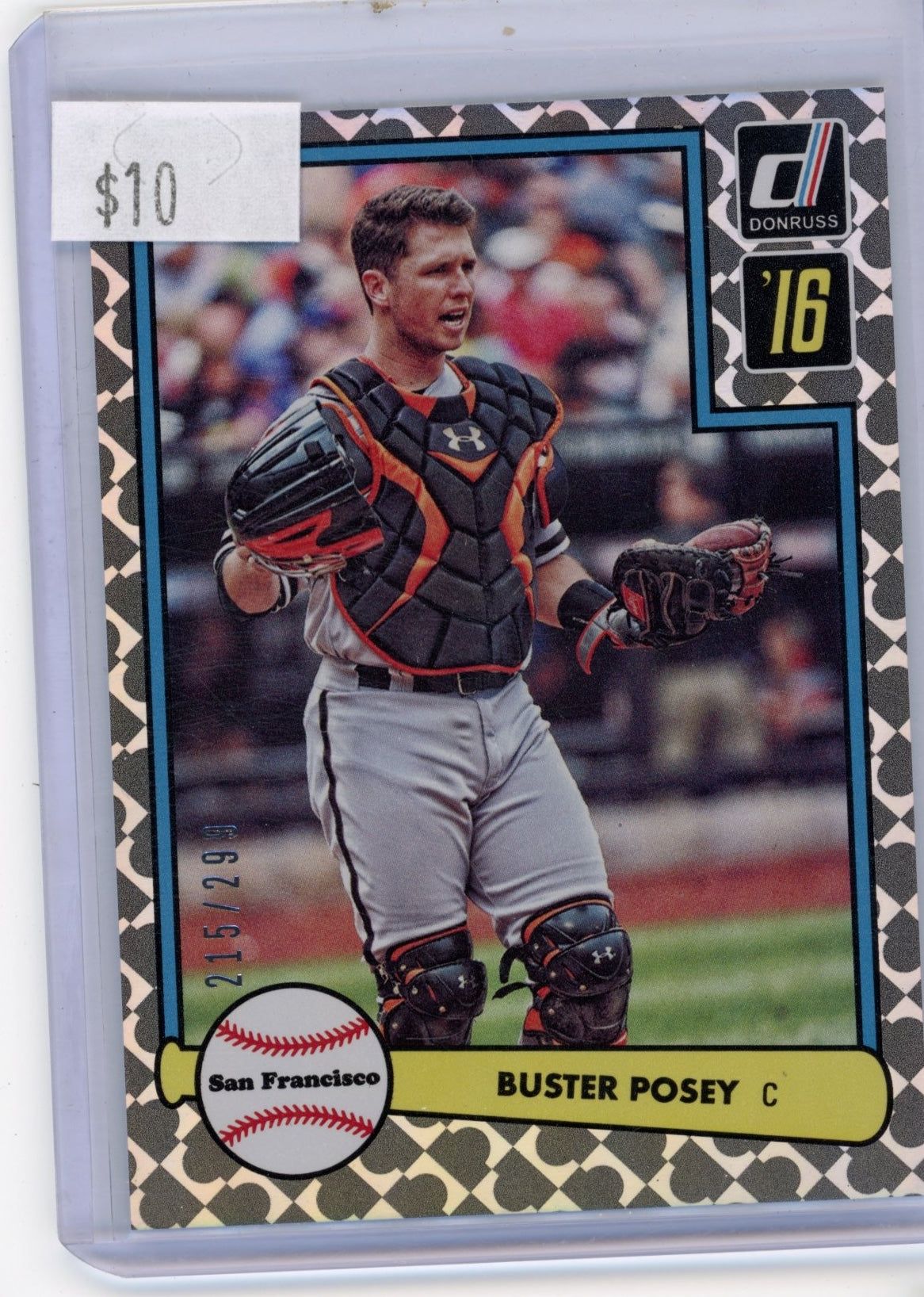 2016 Donruss Buster Posey #D82-19 1982 Holometric Border #/299 San Francisco Giants