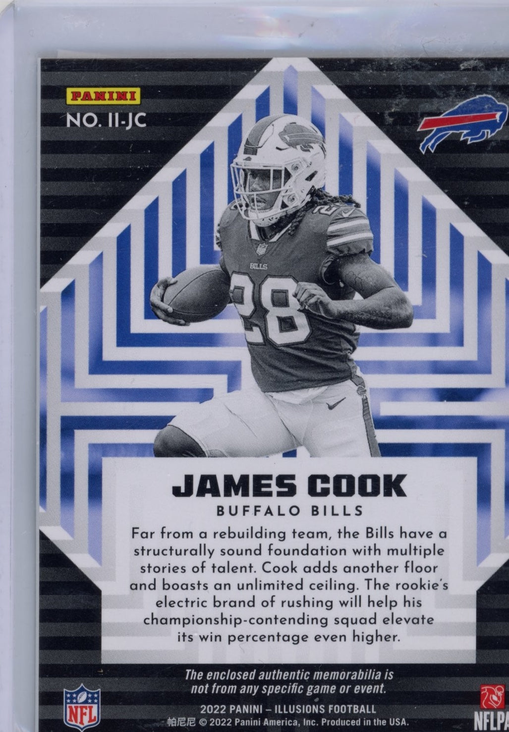 2022 Panini Illusions James Cook #II-JC Instant Impact Buffalo Bills