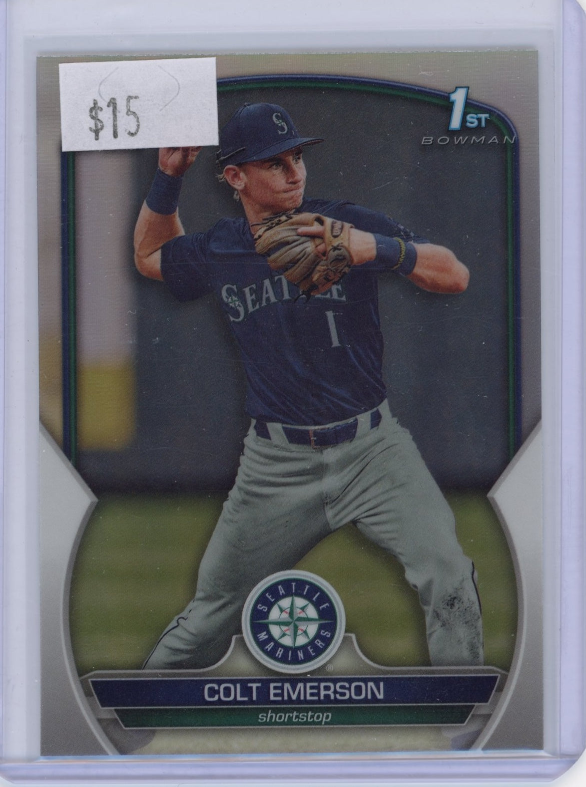 2023 Bowman Draft Colt Emerson #BDC-42 Chrome Refractor Seattle Mariners