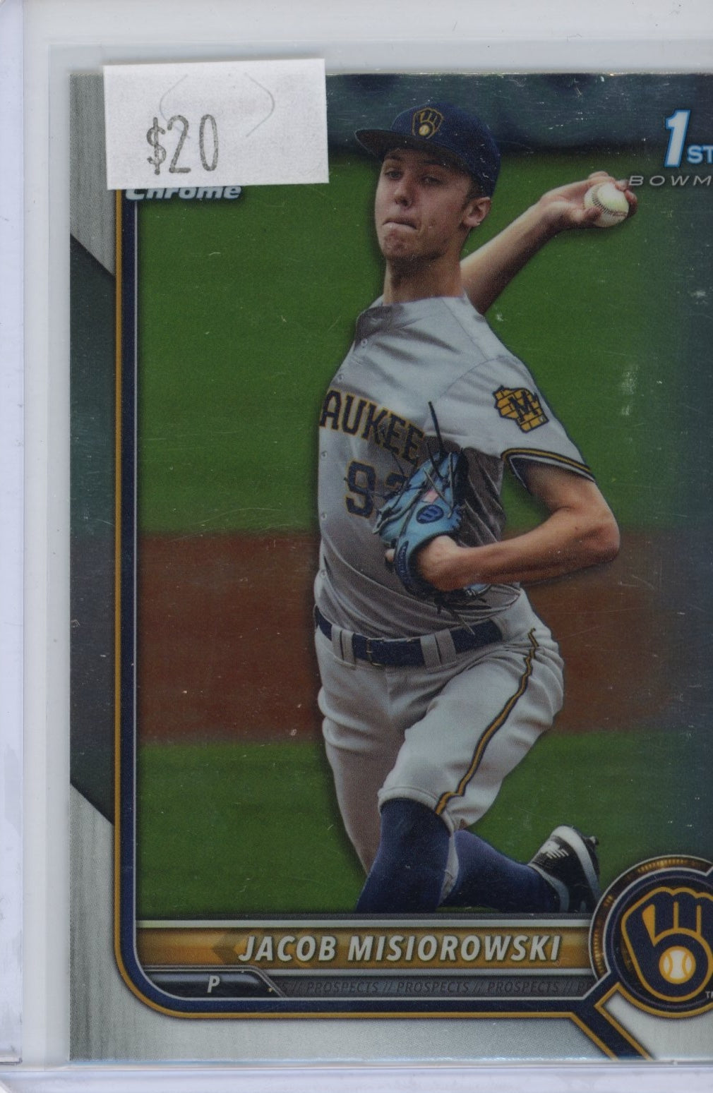 2022 Bowman Draft Jacob Misiorowski #BDC-132 Chrome Milwaukee Brewers