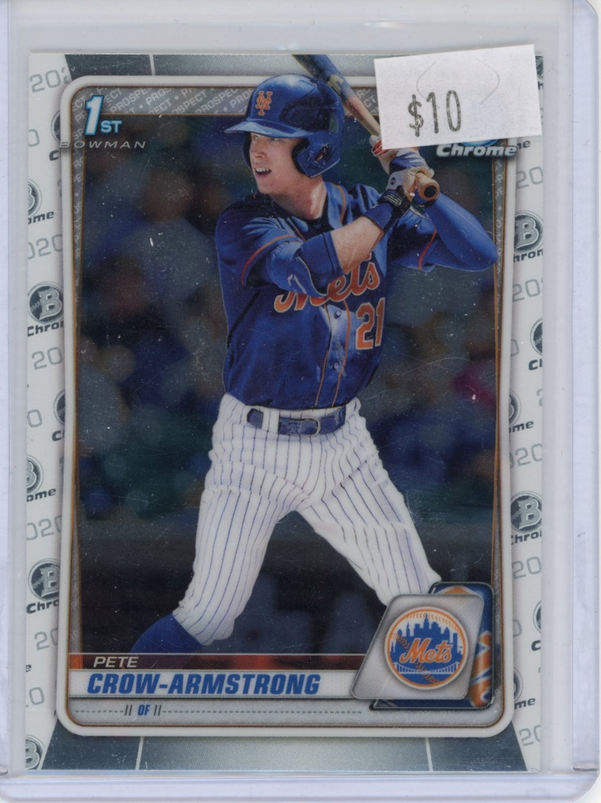 2020 Bowman Draft Pete Crow-Armstrong #BD-72 Chrome New York Mets