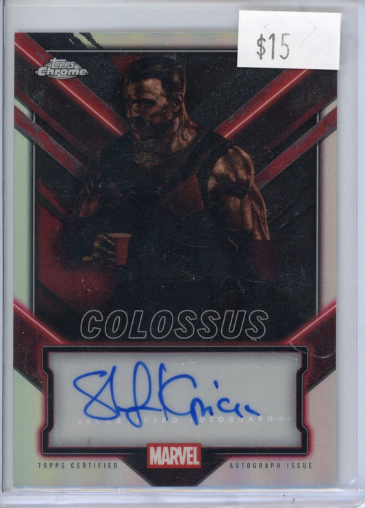 2025 Topps Chrome Deadpool and Wolverine Colossus Autograph TC-SZ