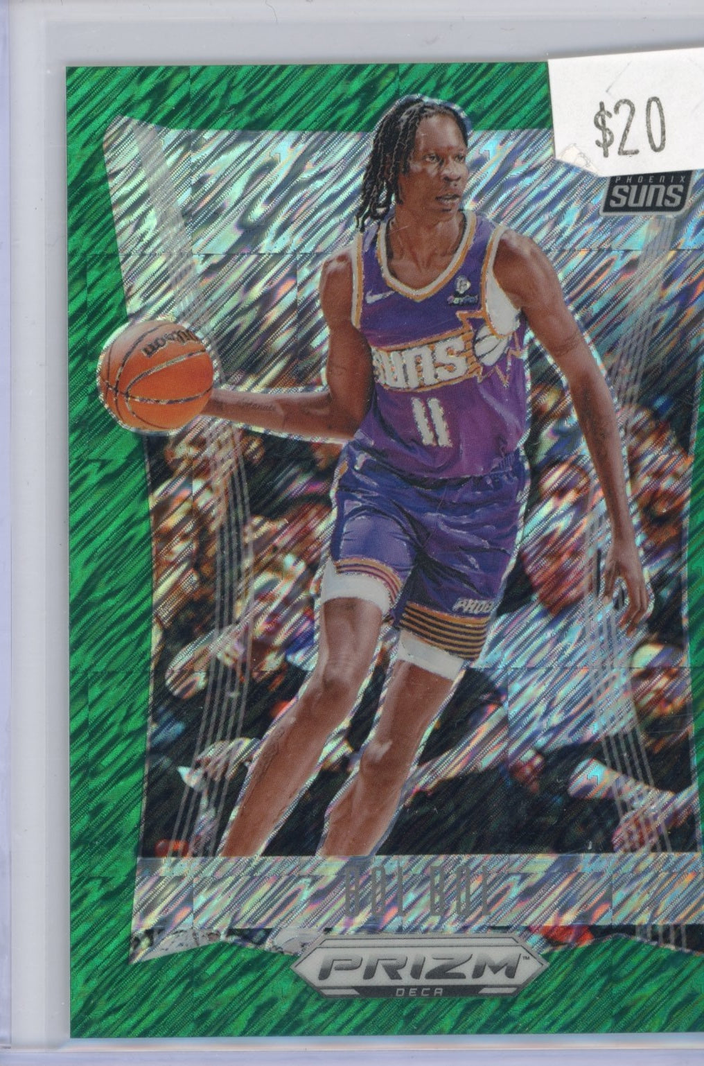 2023-24 Panini Prizm Deca Bol Bol #216 Prizms Green Shimmer FOTL #/12 Phoenix Suns