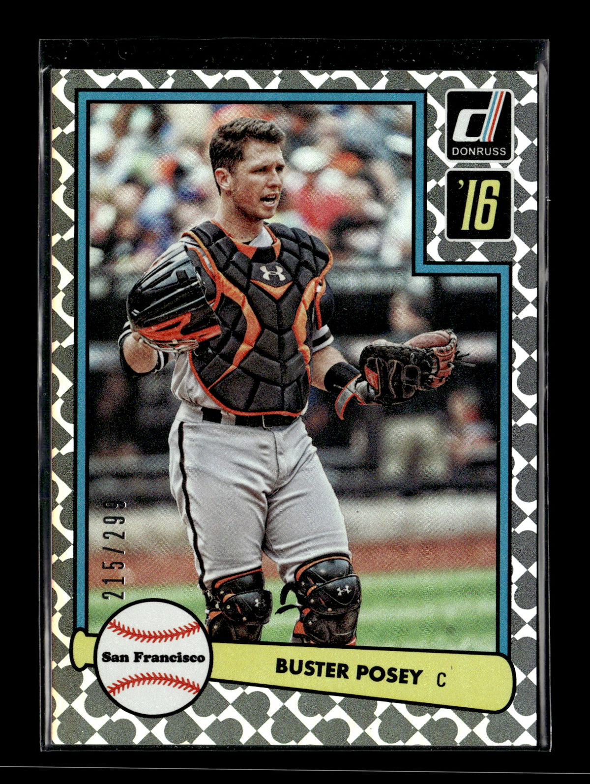 2016 Donruss Buster Posey #D82-19 1982 Holometric Border #/299 San Francisco Giants