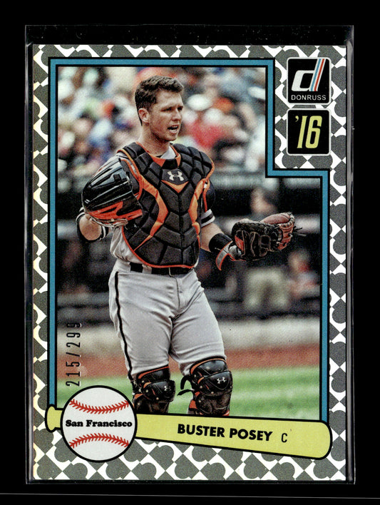 2016 Donruss Buster Posey #D82-19 1982 Holometric Border #/299 San Francisco Giants