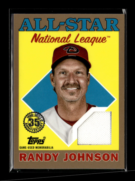 2023 Topps Randy Johnson #88ASR-RJ 1988 Topps Baseball 35th Anniversary All-Stars Relics Gold #/50 Arizona Diamondbacks