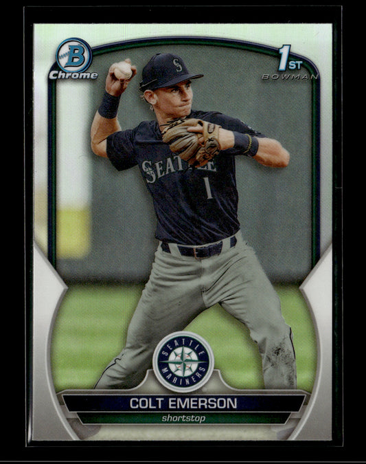 2023 Bowman Draft Colt Emerson #BDC-42 Chrome Refractor Seattle Mariners