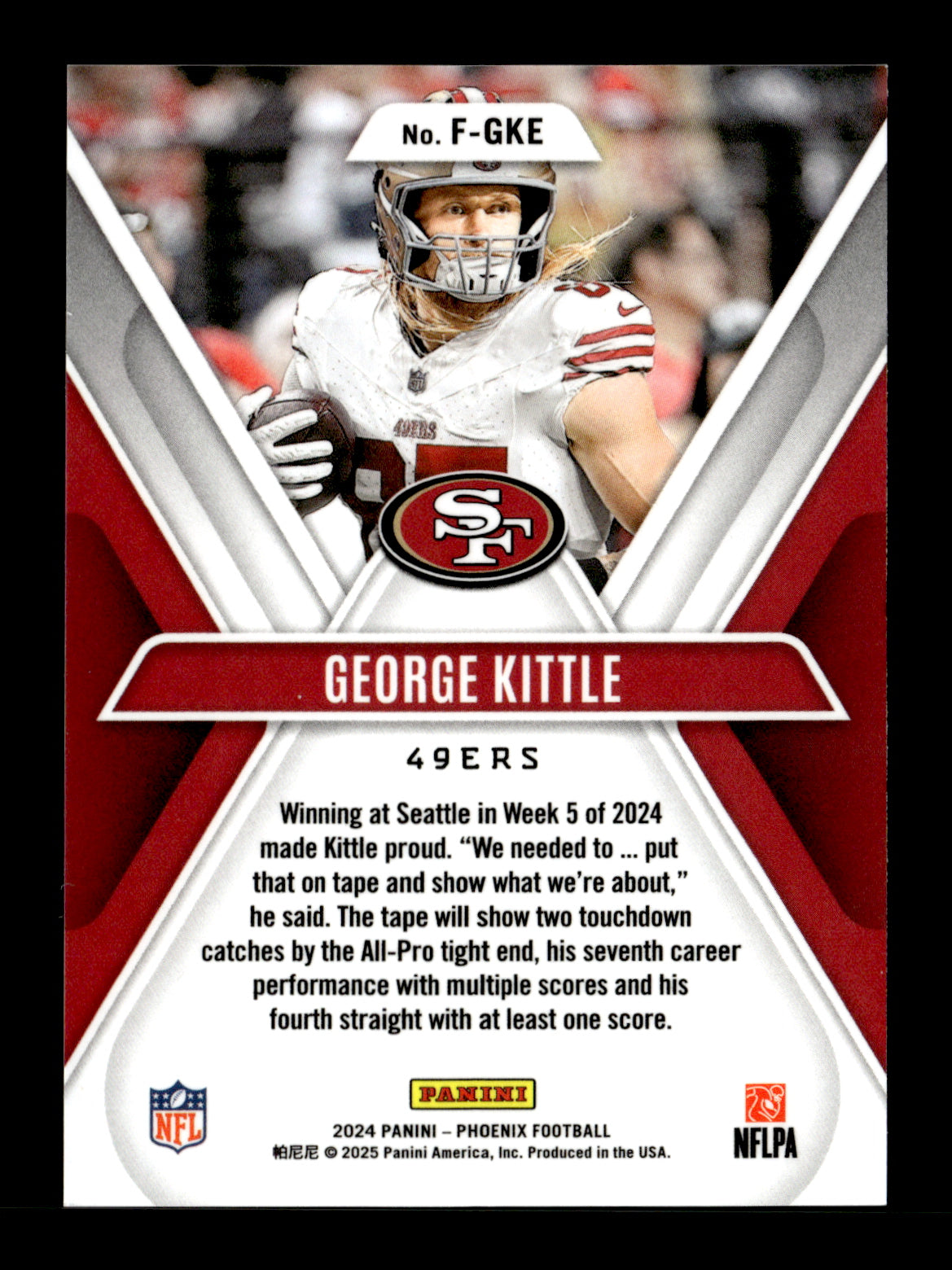 2024 Panini Phoenix George Kittle #F-GKE Flex San Francisco 49ers