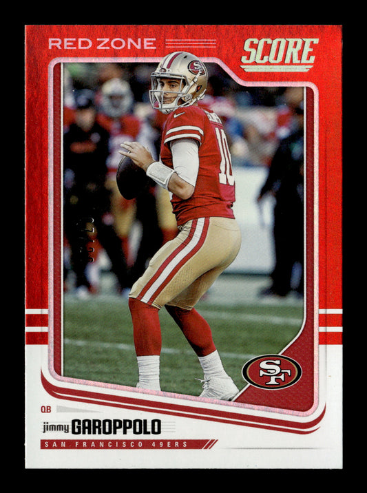 2018 Score Jimmy Garoppolo #287 Red Zone #/20 San Francisco 49ers
