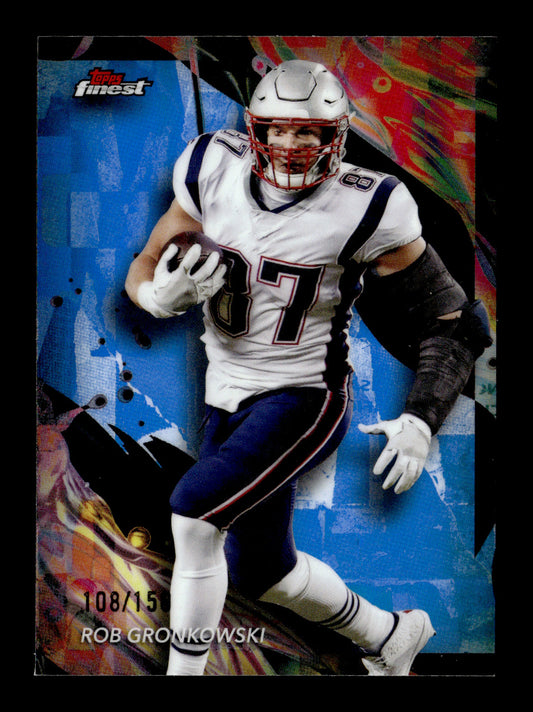 2024 Finest Rob Gronkowski #134 Blue Refractor #/150 New England Patriots