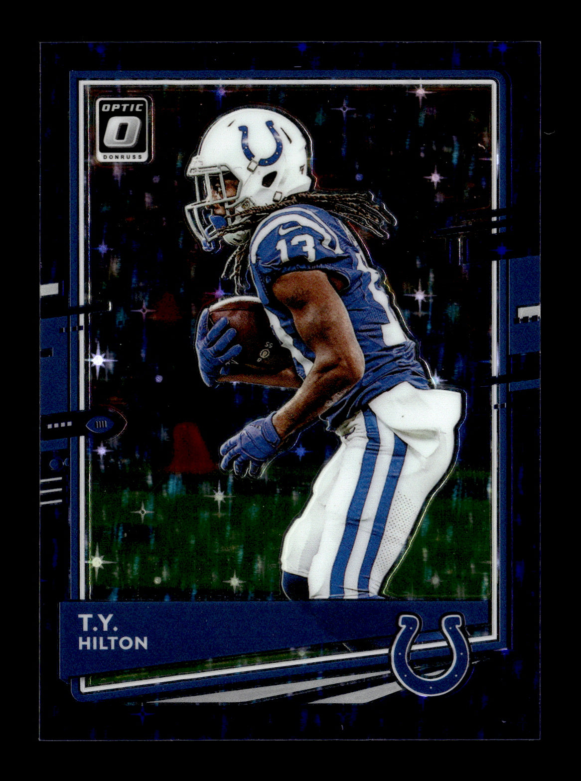 2020 Donruss Optic T.Y. Hilton #47 Purple Stars #/25 Indianapolis Colts
