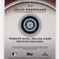2025 Topps Tribute Julio Rodríguez #DR-JR Dual Relic Single Player Blue #/150 Seattle Mariners