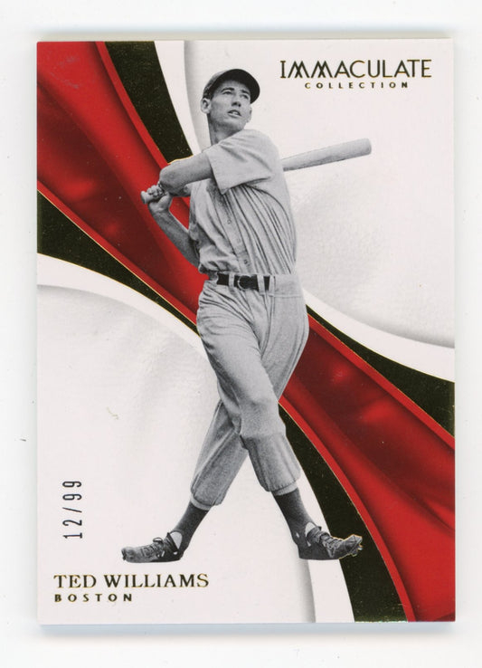 2017 Panini Immaculate Collection Ted Williams #21 #/99 Boston Red Sox