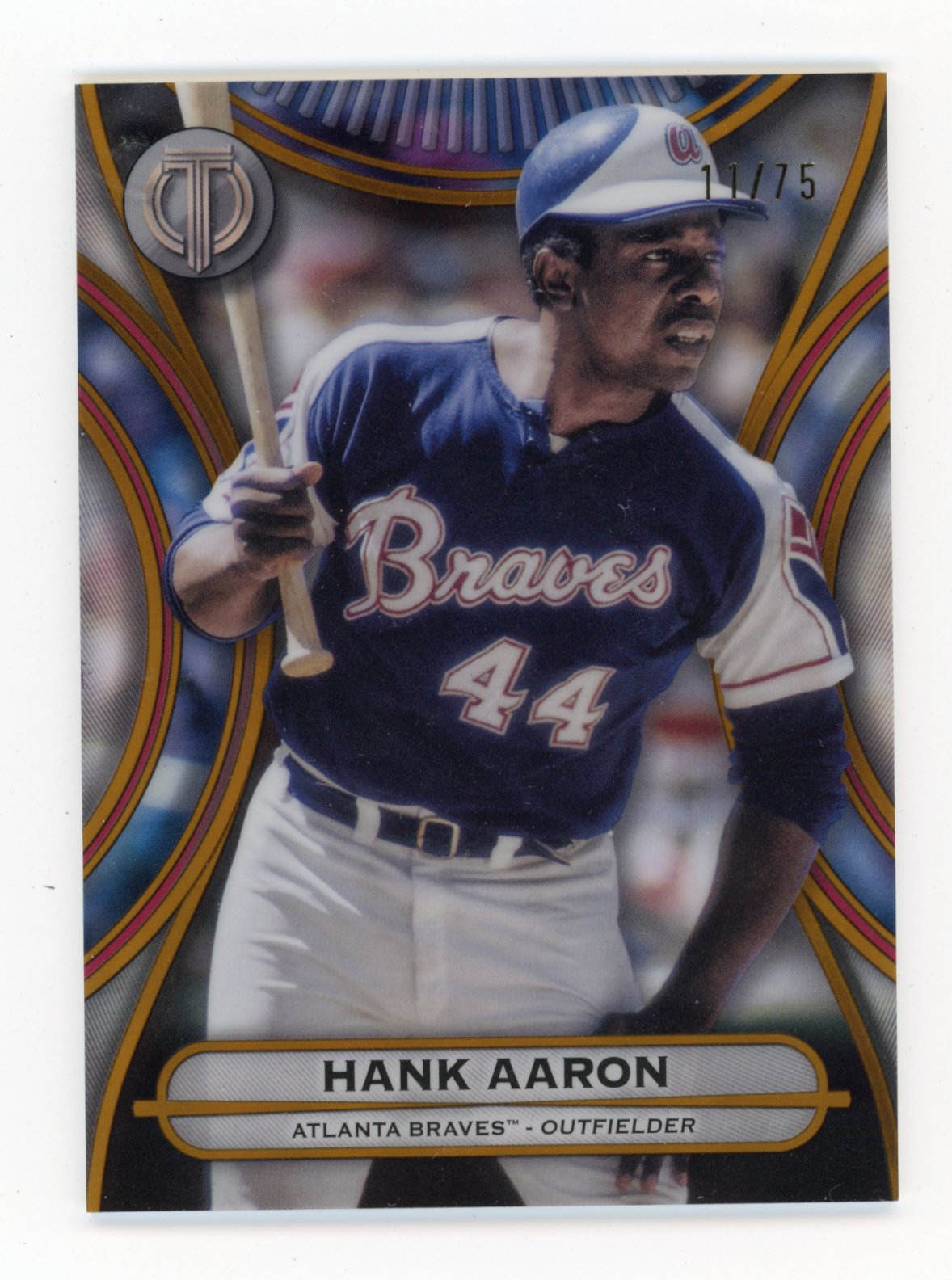 2025 Topps Tribute Hank Aaron #18 Gold #/75 Atlanta Braves