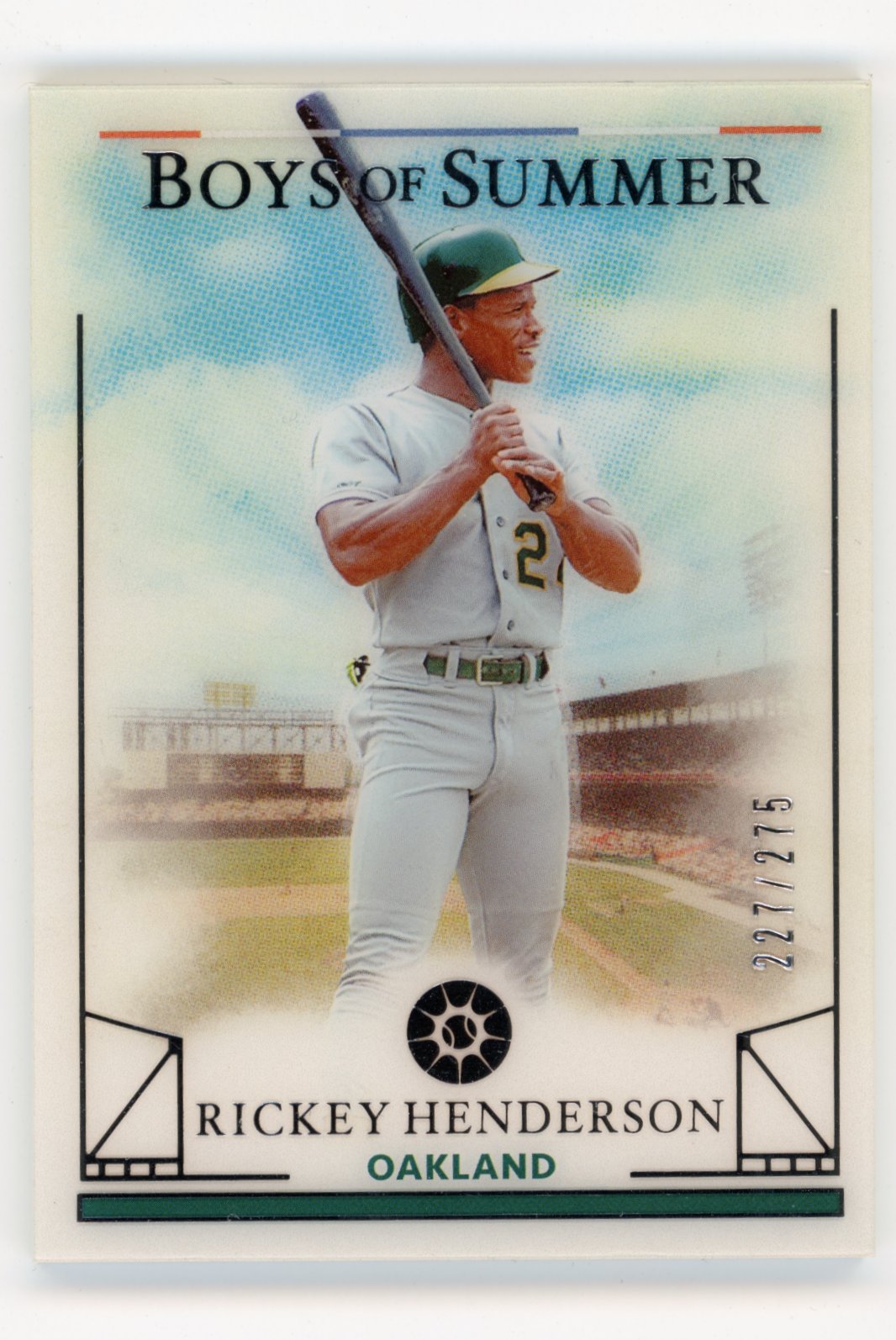 2024 Panini Boys of Summer Rickey Henderson #57 #/275 Oakland Athletics
