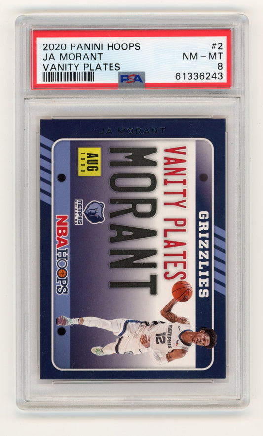 2020-21 Hoops Ja Morant #2 Vanity Plates Memphis Grizzlies