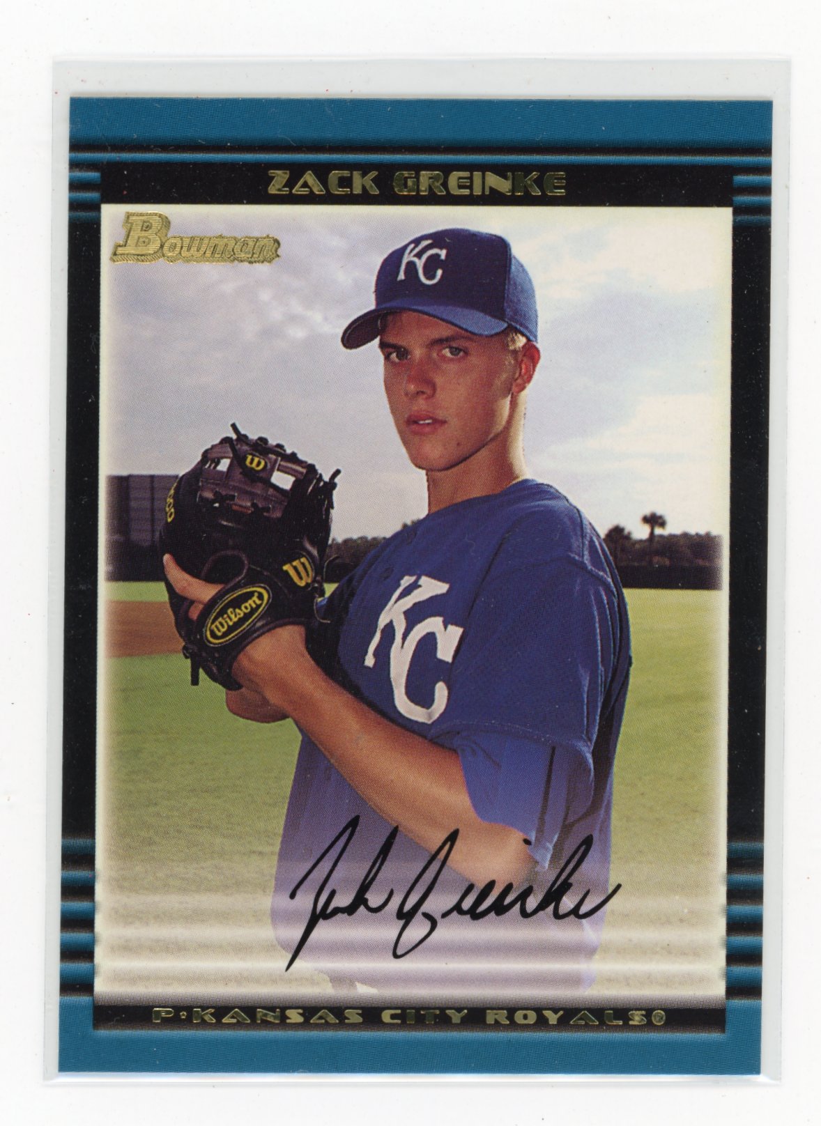 2002 Bowman Draft Picks & Prospects Zack Greinke #BDP6 Kansas City Royals
