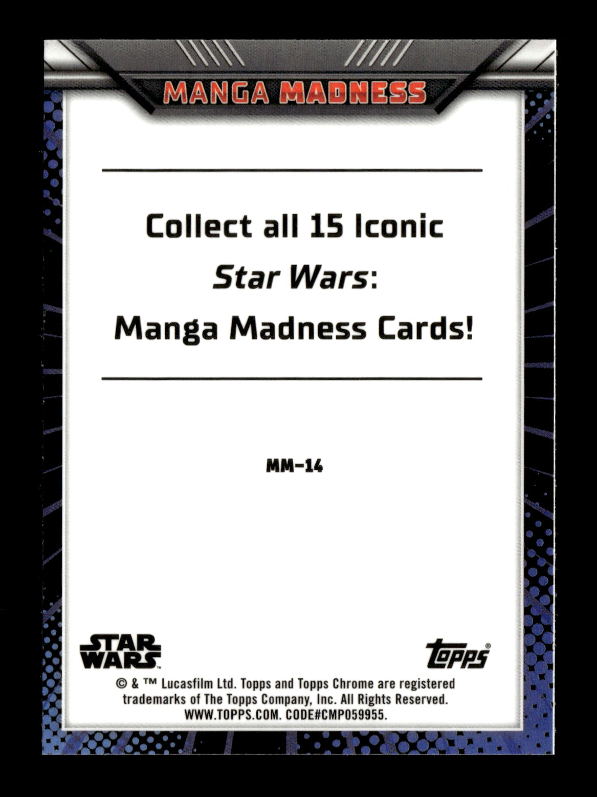2023 Topps Chrome Star Wars Princess Leia #MM-14 Manga Madness