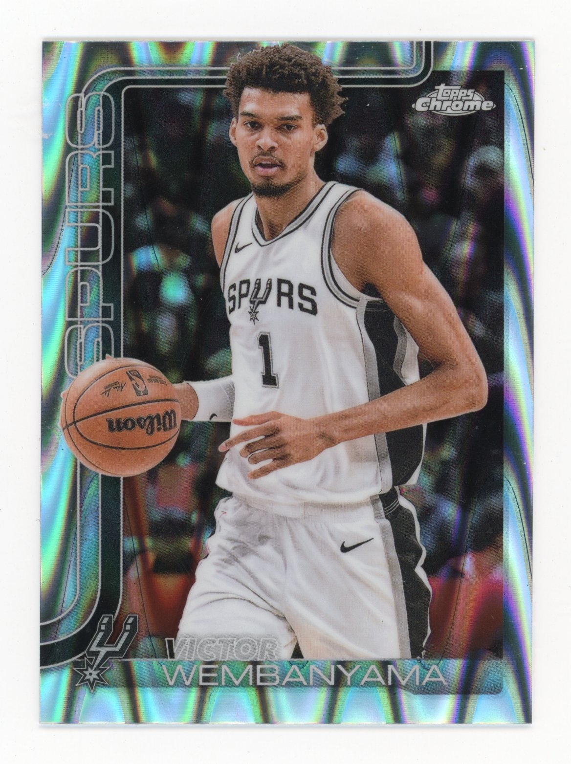 2025-26 Topps Chrome Victor Wembanyama #221 RayWave Refractor San Antonio Spurs