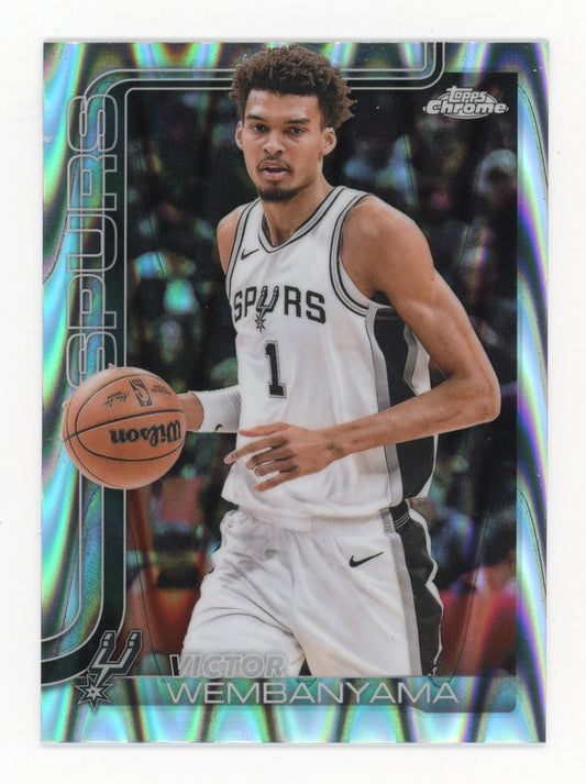 2025-26 Topps Chrome Victor Wembanyama #221 RayWave Refractor San Antonio Spurs