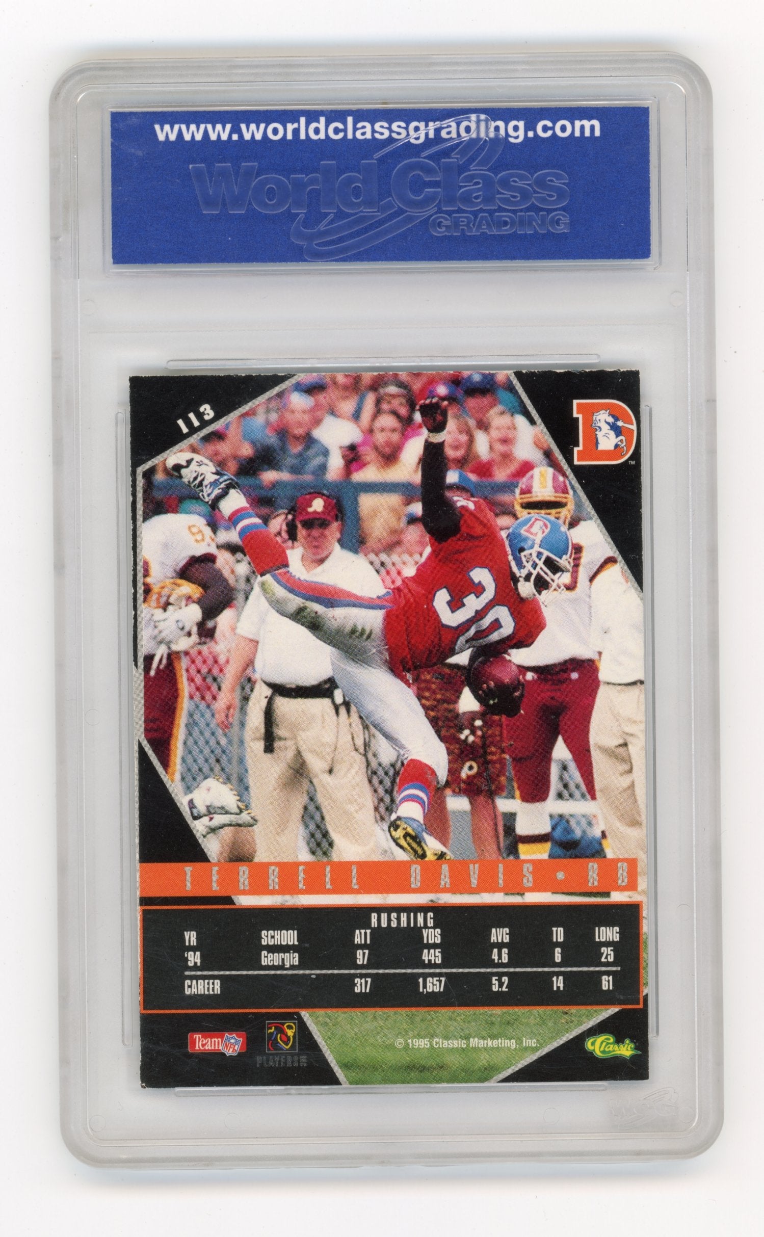 1995 Classic Images Limited Live Terrell Davis #113 Denver Broncos