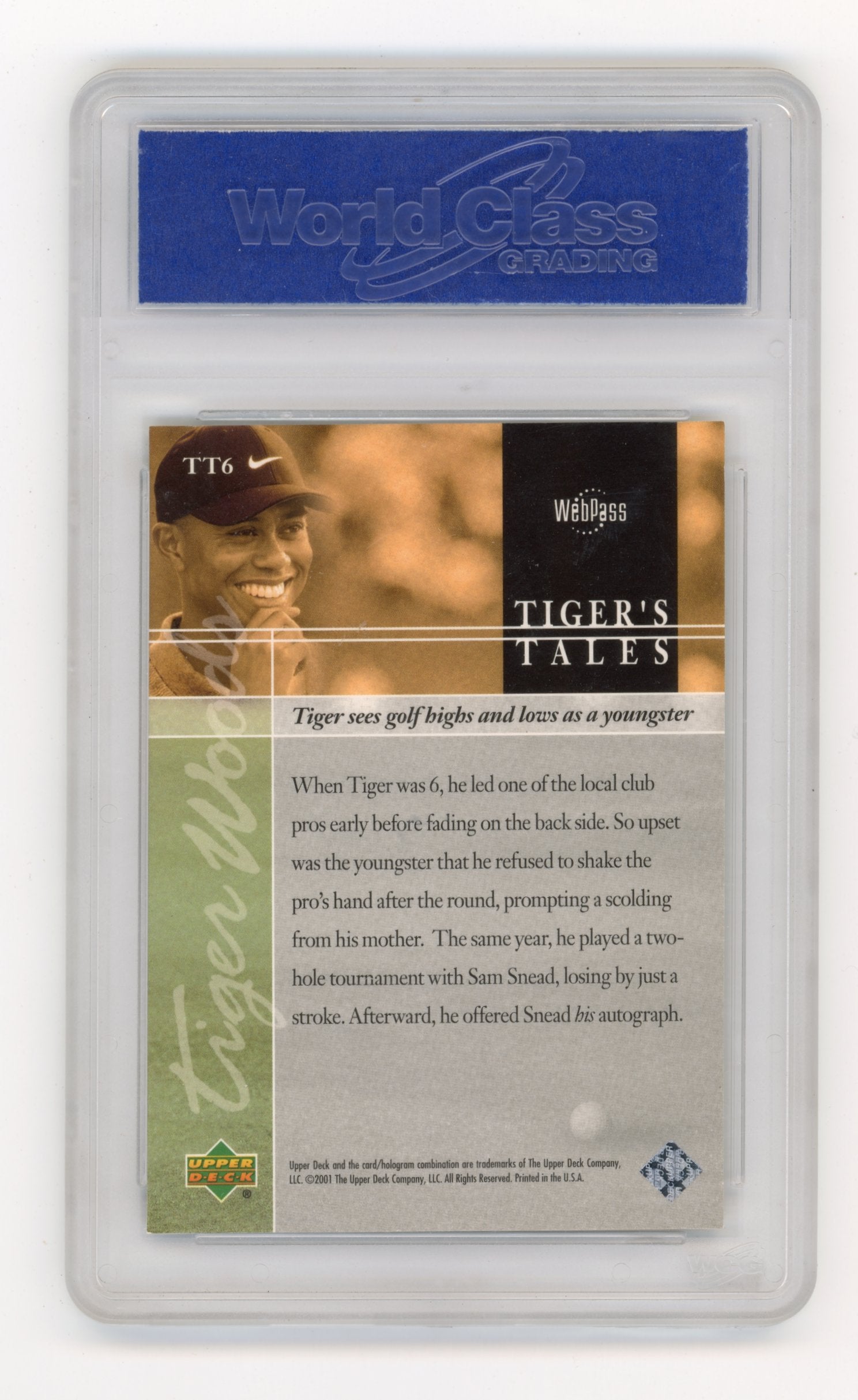 2001 Upper Deck Tiger Woods #TT6 Tiger's Tales