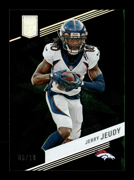 2023 Donruss Elite Jerry Jeudy #50 Status #/10 Denver Broncos