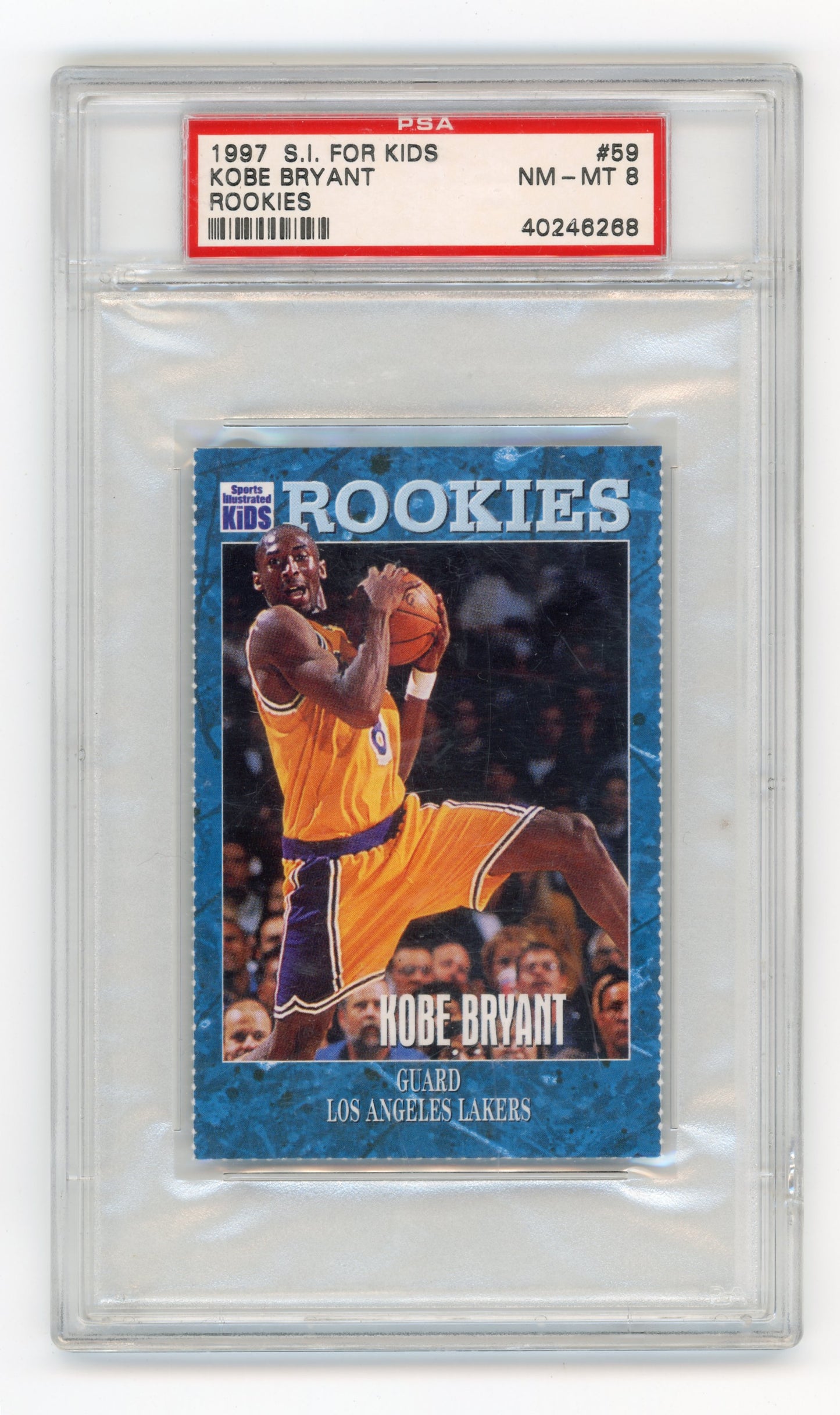 1997 S.I. For Kids Rookies Kobe Bryant #59 Rookies PSA 8 Los Angeles Lakers