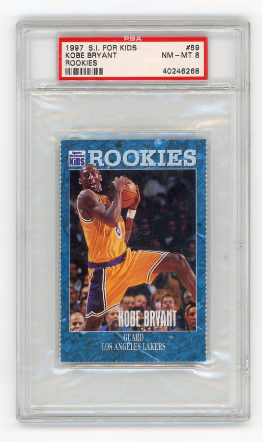 1997 S.I. For Kids Rookies Kobe Bryant #59 Rookies PSA 8 Los Angeles Lakers